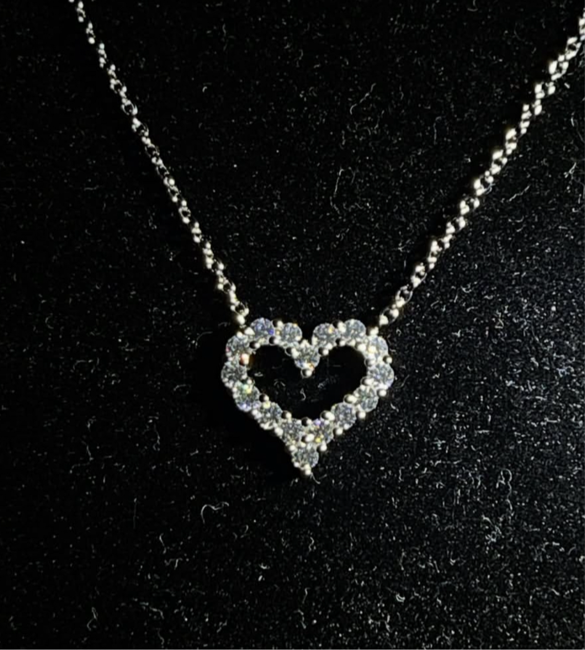 VVS1 Heart Halo Necklace
