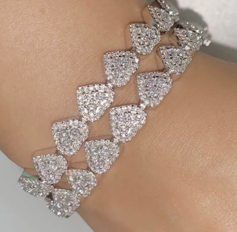 VVS1 8mm Heart Bracelet