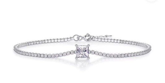 VVS1 2mm Tennis Bracelet With 5mm Princess