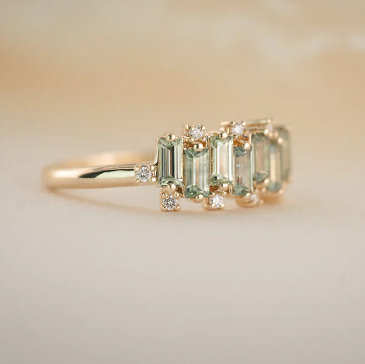 VVS1 MOISSANITE 14K Gold Engagement Ring